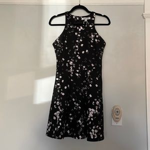 Elizabeth and James print black and white dress